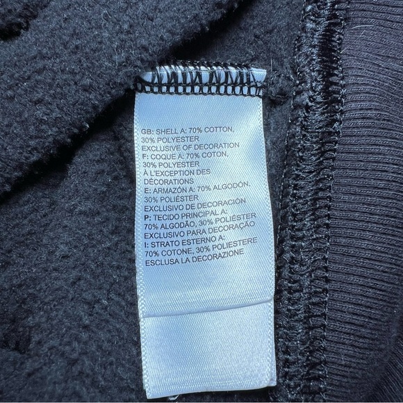The North Face Black Pullover Hoodie Sweatshirt White Print Womens Small - Picture 5 of 7